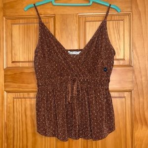 Abercrombie & Fitch Pleated Satin Cami